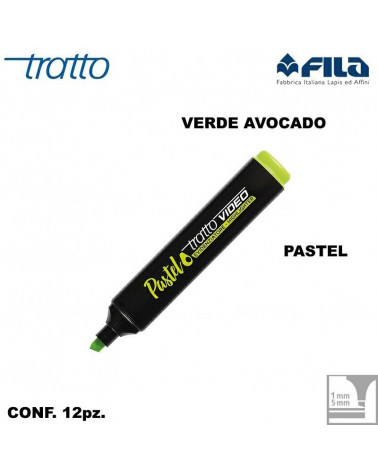TRATTO VIDEO VERDE AVOCADO PASTEL EVIDENZIATORE [12PZ]
