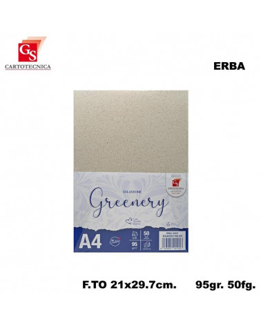GS FOGLI A4 GREENERY ERBA 50PZ.95GR.