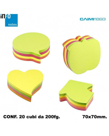 CAIMI STICKY NOTES SAGOMATI 20PZ