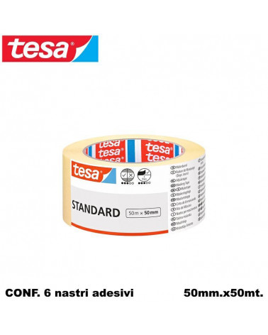 TESA NASTRO ADESIVO CARTA 50X50 CARROZZIERI [6PZ]