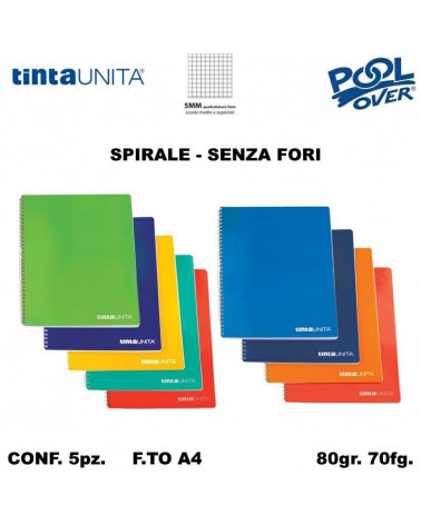 TINTA UNITA MAXI SPIRALE NO FORI 70FG. 5MM 93323 [5PZ]