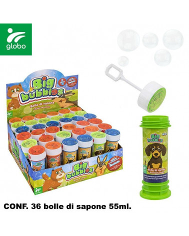 GLOBO BOLLE DI SAPONE C/GIOCO ANIMAL 36PZ 42228
