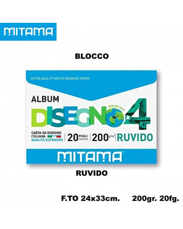 MITAMA BLOCCO DISEGNO M.4 20FG.24X33 RUVIDO 200GR.62181