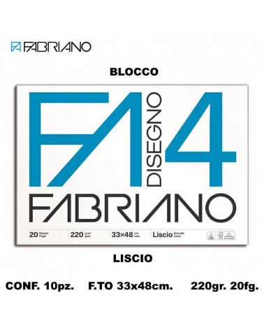 FABRIANO BLOCCO F4 33X48 20 FG.LISCIO DISEGNO [10PZ]
