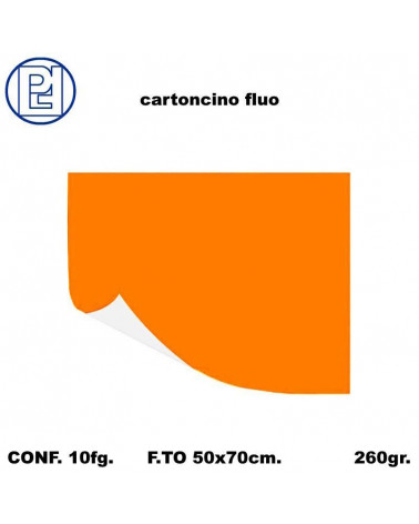 PICARTA CARTONCINO 50X70 ARANCIO FLUORESCENTE [10FG]