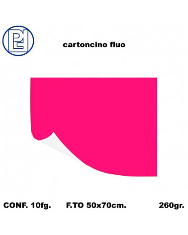 PICARTA CARTONCINO 50X70 FUXIA FLUORESCENTE [10FG]