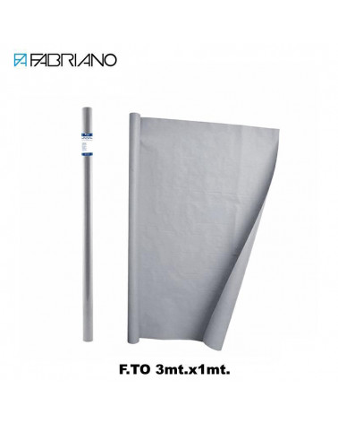 FABRIANO CARTONCINO KRAFT 60gr.3mx1m.ARGENTO