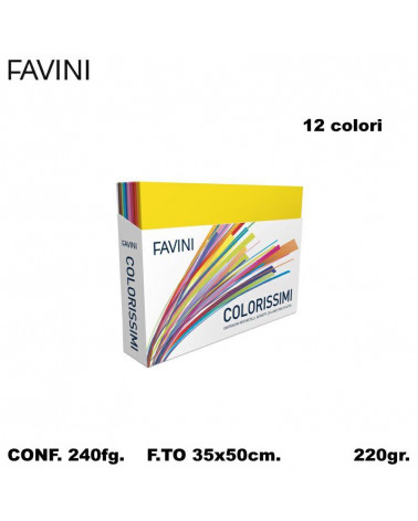 FAVINI MONORUVIDO 200GR.35x50 COLORISSIMI [240FG]
