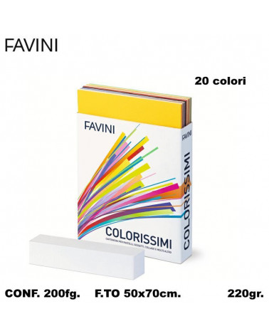 BRISTOL FAVINI MONORUVIDO 50X70 COLORATO [200FG]