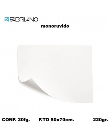 BRISTOL FABRIANO MONORUVIDO 50X70 BIANCO[20FG]