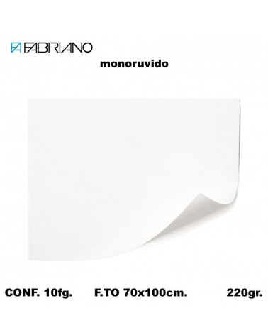 BRISTOL FABRIANO MONORUVIDO 70X100 BIANCO[10FG]