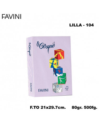 FAVINI CARTA A4 80gr.500fg.LILLA-TENUE-FOTOCOPIE