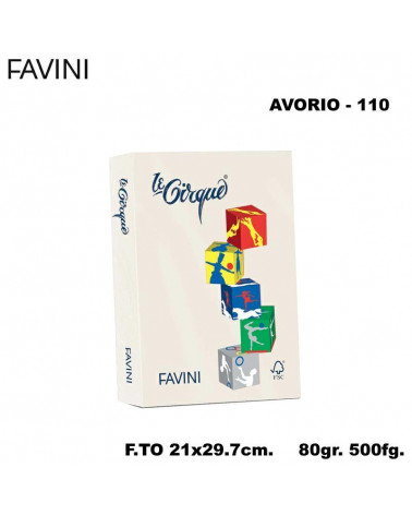 FAVINI CARTA A4 80gr.500fg.AVORIO-TENUE-FOTOCOPIE
