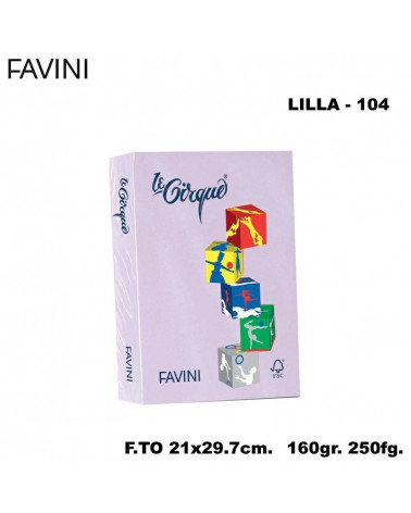 FAVINI CARTA A4 160gr.250fg.LILLA-TENUE-FOTOCOPIE