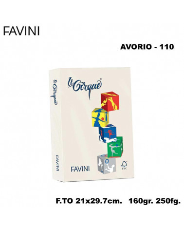 FAVINI CARTA A4 160gr.250fg.AVORIO-TENUE-FOTOCOPIE