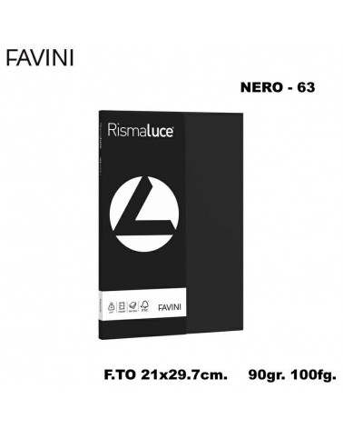 FAVINI RISMALUCE SMALL A4 90gr.100fg.NERO-FOTOCOPIE