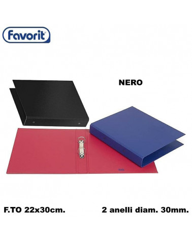 FAVORIT RACCOGLITORE 22X30 030 NERO-2 ANELLI