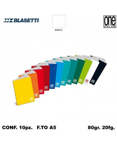 BLASETTI QUADERNO ONE COLOR 80gr.BIANCO [10PZ]
