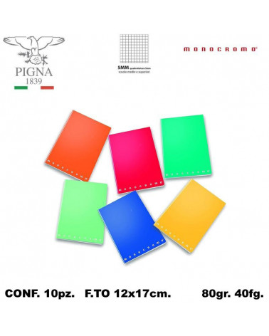 MONOCROMO MINI QUADERNO 40FG. 5MM [10PZ]