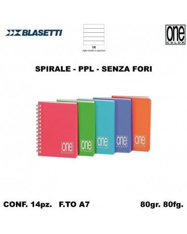 BLASETTI MICROQUAD.SPIRALE A7 NO FORI 80fg.PPL ONE COLOR 1R [14PZ]