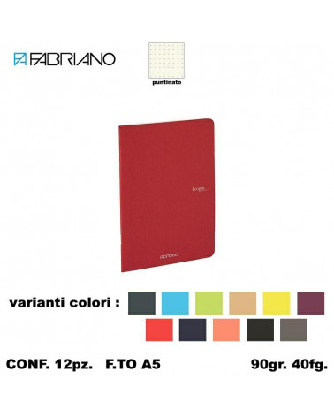 FABRIANO QUADERNO ECOQUA PUNTINATO A5 90gr.40fg. [12PZ]