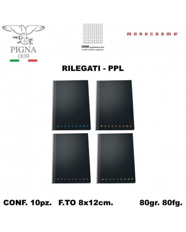 MONOCROMO QUADERNO A7 FILO SINGER PPL RILEGATI 5MM [10PZ]