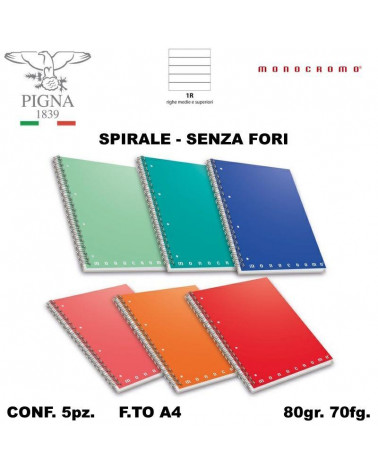 MONOCROMO MAXI SPIRALE NO FORI 1R [5PZ]