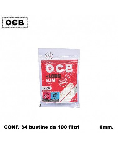 OCB FILTRI 6MM.LONG 100PZ x [34CF] (3400)