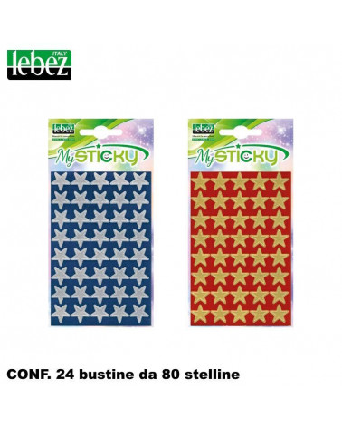 LEBEZ STELLE ORO/ARGENTO GRANDI 80400[24PZ]