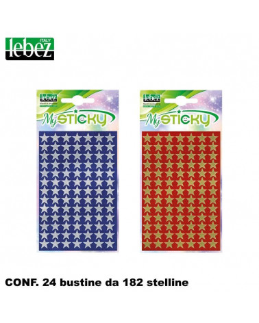 LEBEZ STELLE ORO/ARGENTO PICCOLE 80399[24PZ]