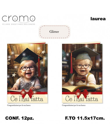 CROMO BIGLIETTI LAUREA BABY MOON BM.8478 [12PZ]
