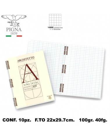 ARCHITETTO NOTES SPIRALE 40FG.1CM BLOCCO [10PZ]