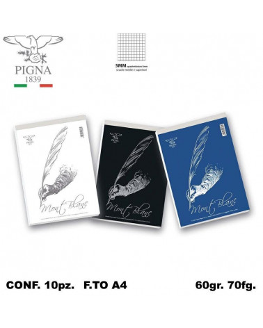 MONT BLANC NOTES A4 70FGBLOCCO-5MM-21X29.7 [10PZ]