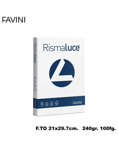 FAVINI RISMALUCE A4 240gr.100fg.BIANCA-FOTOCOPIE