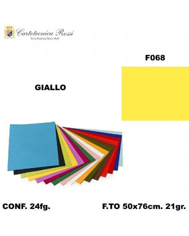 C.ROSSI VELINA COLORATA 24FG.50X76 GIALLO CHIARO F068