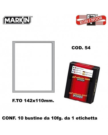 MARKIN ETICHETTE ADESIVE 10CF. 10FG. COD.54 142X110
