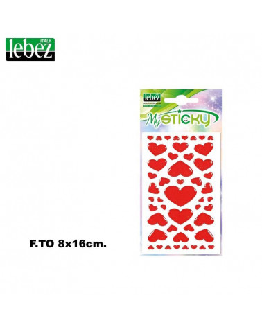 LEBEZ ADESIVI CUORE GLITTER 80548