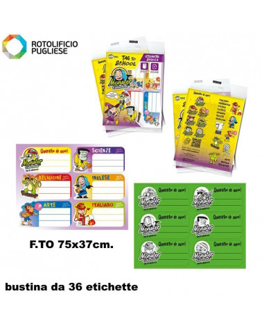 ETICHETTE BUSTINE MONSTER