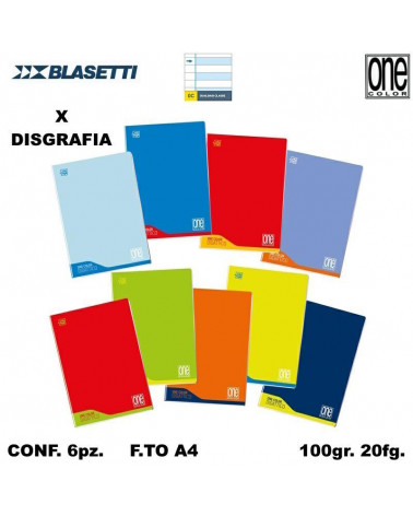BLASETTI MAXI ONE COLOR DIDATTICO DISGRAFIA LINEA BLU C [6PZ]