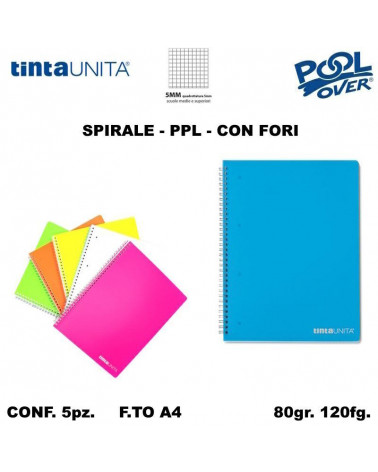 TINTA UNITA MAXI SPIRALE PPL FORI 120FG 5MM 99356 [5PZ]