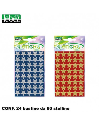 LEBEZ STELLE ORO/ARGENTO GRANDI 80400[24PZ]