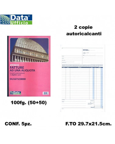 DATA UFFICIO FATTURE 1 ALIQUOTA 23X30 2C.1671C-AUTOCOPIANTI [5PZ]