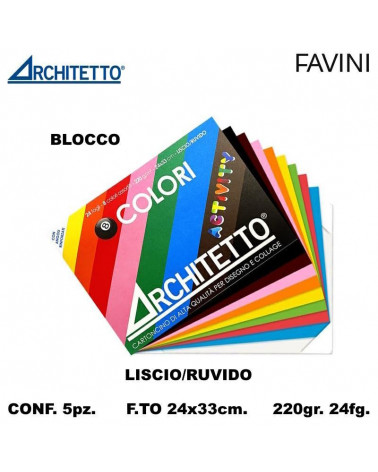 ARCHITETTO BLOCCO COLORE ACTIVITY 8COL.CLASSIC 24X33 24FG.51197[5PZ]