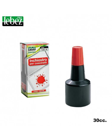 LEBEZ INCHIOSTRO PER TIMBRI 30CC. ROSSO