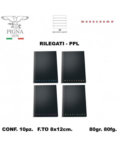 MONOCROMO QUADERNO A7 FILO SINGER PPL RILEGATI 1R [10PZ]