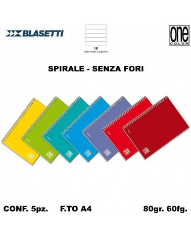 BLASETTI MAXI SPIRALE NO FORI ONE COLOR-1R [5PZ]