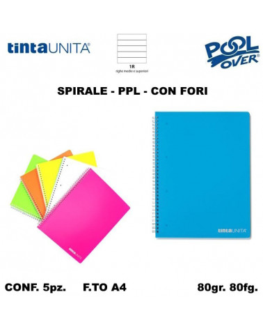 TINTA UNITA MAXI SPIRALE PPL FORI 80FG 1R 98938 [5PZ]