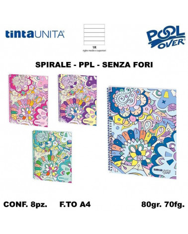 TINTA UNITA VINTAGE MAXI SPIR.PPL NO FORI 70fg.1R [8PZ]