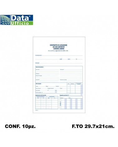 DATA UFFICIO CONTRATTO LOCAZIONE 1880L  USO ABITAZIONE 21X30 [10PZ]