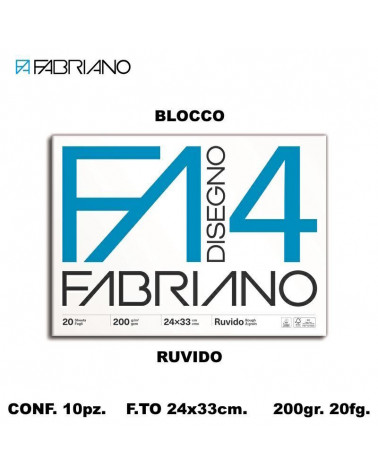 FABRIANO BLOCCO F4 24X33 20 FG.RUVIDO DISEGNO [10PZ]